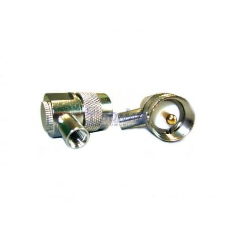 Wtyk kątowy UHF Teflon , pozłacany pin