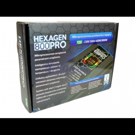 PRZETWORNICA HEX-400/800 PRO 12V  LED