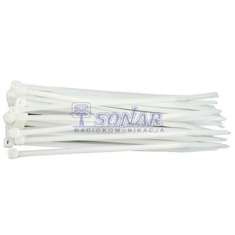 73883 OPASKI PLASTIKOWE 150X2,5 100SZT BIAŁE