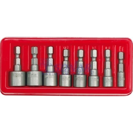 66113 KPL KOŃCÓWEK NASADOWYCH 5-13 MM, MOCOWANIE 1/4" 8SZT