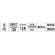YT-83436 KRAZKI ŚCIERNE Z RZEPEM 125 MM P150 5 SZT