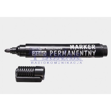 Marker permanentny okrągły czarny, Gloldflex