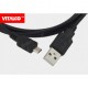 Kabel mikro USB 1,5m czarny 2.0