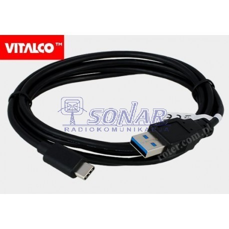 KABEL USB CZARNY 3.0-1,8M QC