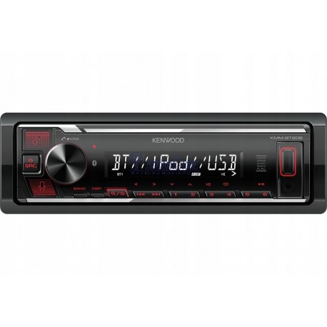 Radio Sam.Kenwood KMM-BT206 bez CD/AUX+USB+BT Red