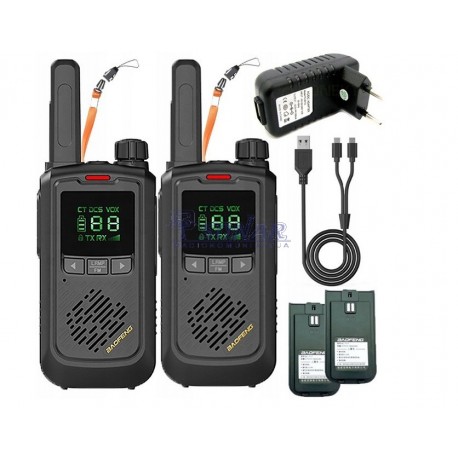 Baofeng BF T17 Black Twin Pack PMR+FM