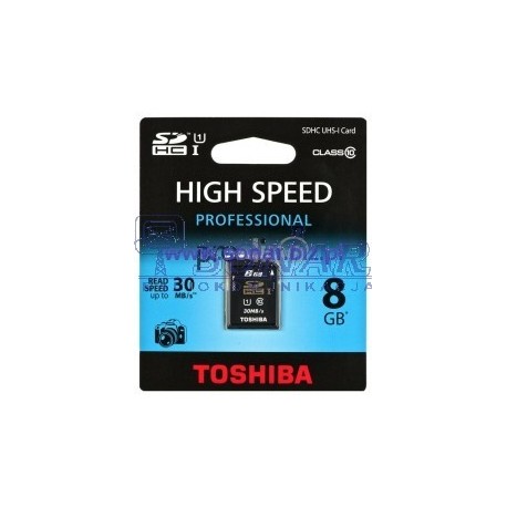KARTA PAMIĘCI SDHC 8GB TOSHIBA CLASA 10
