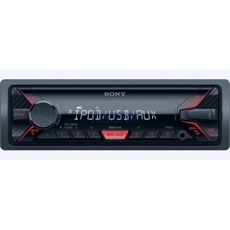 RADIO SAMOCHODOWE SONY DSX A210UI BEZ CD.USB CZERWONE